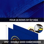 Load image into Gallery viewer, G128 Combo Pack: USA American Flag 3x5 Ft Embroidered Stars &amp; Utah State Flag 3x5 Ft Embroidered Double Sided 2ply