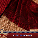 Load image into Gallery viewer, USA Tea Stained Pleated Fan Flag 2x4FT Burlap Embroidered Polyester Stars and Stripes