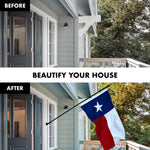 Load image into Gallery viewer, G128  6 Feet Tangle Free Spinning Flagpole (Black) Texas Flag Brass Grommets Spun Polyester 3x5 ft (Flag Included) Aluminum Flag Pole