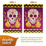 Load image into Gallery viewer, Garden Flag Day of the Dead Decoration Sugar Skull 12x18 Inch Printed Blockout