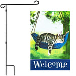 Load image into Gallery viewer, Combo Pack Garden Flag Stand Black 36x16 Inch and Garden Flag 12x18 Inch