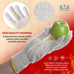 Load image into Gallery viewer, 12 pairs String Knit Work Gloves 10 Inch Cotton and Polyester String Knit Gloves. Reusable Roping Gloves for Men and Women with Yellow Line.