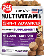 Load image into Gallery viewer, Dog Multivitamin Chews with Glucosamine 240 Count Hip &amp; Joint Immune Support
