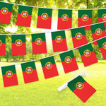 Load image into Gallery viewer, G128 Portugal Portuguese Bunting Banner  Flag 8.2 x 5.5 Inch, Full String 33 Feet  Printed 150D Polyester, Decorations For Bar, School, Festival Events Celebration