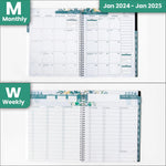 Load image into Gallery viewer, 2024 Appointment Book &amp; Planner 8.5 x 11 inches Large Tabbed Daily Hourly Weekly Planner Calendar and Schedule Book 15 Minute time Slots Business and Personal Planner Jan 2024 Jan 2025 (Floral)