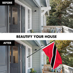 Load image into Gallery viewer, G128 Combo Pack: 6 Ft Tangle Free Aluminum Spinning Flagpole (Black) &amp; Trinidad and Tobago Flag 3x5 Ft, LiteWeave Pro Series Printed 150D Polyester  Pole with Flag Included