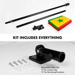 Load image into Gallery viewer, Combo Pack 6 Feet Tangle Free Spinning Flagpole Black Senegal Senegalese Flag