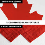 Load image into Gallery viewer, G128 Combo Pack: 5 Ft Tangle Free Aluminum Spinning Flagpole (Silver) &amp; Canada Canadian Flag 2x3 Ft, LiteWeave Pro Series Printed 150D Polyester  Pole with Flag Included