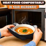 Load image into Gallery viewer, 4 Piece Microwave Bowl Holder Set – 7.5 x7.5  Microwave Bowl Holders for Hot Food Black and White Checkered Fabric for Safe &amp; Easy Handling – Machine Washable
