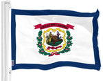 Load image into Gallery viewer, G128 West Virginia WV State Flag  3x5 Ft  LiteWeave Pro Series Printed 150D Polyester  Indoor/Outdoor, Vibrant Colors, Brass Grommets, Thicker and More Durable Than 100D 75D Polyester
