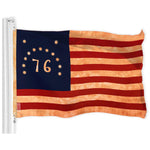 Load image into Gallery viewer, G128 Combo Pack: American USA TeaStained Flag 3x5 Ft &amp; Bennington 76 TeaStained Flag 3x5 Ft  Both LiteWeave Pro Series Printed 300D Polyester, Brass Grommets