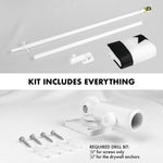 Load image into Gallery viewer, G128  6 Feet Tangle Free Spinning Flagpole (White) Come and Take It (Gonzales Cannon) Double Sided Brass Grommets Embroidered 3x5 ft (Flag Included) Aluminum Flag Pole