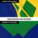 Load image into Gallery viewer, G128 Combo Pack: 6 Ft Tangle Free Aluminum Spinning Flagpole (White) &amp; Saint Vincent and the Grenadines Vincentian Flag  3x5 Ft LiteWeave Pro Series Printed 150D Polyester  Pole with Flag Included