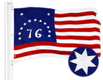 Load image into Gallery viewer, G128 Bennington 76 Flag  6x10 Ft  ToughWeave Series Embroidered 300D Polyester  Historical Flag, Embroidered Design, Indoor/Outdoor, Brass Grommets