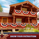 Load image into Gallery viewer, G128  5 Pack: USA Tea Stained Pleated Fan Flag 2x4FT Embroidered Polyester Stars and Stripes