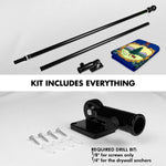 Load image into Gallery viewer, G128 Combo Pack: 6 Ft Tangle Free Aluminum Spinning Flagpole (Black) &amp; Vermont VT State Flag 3x5 Ft, LiteWeave Pro Series Printed 300D Polyester  Pole with Flag Included