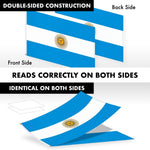 Load image into Gallery viewer, G128 Combo Pack: 6 Ft Tangle Free Aluminum Spinning Flagpole (Silver) &amp; Argentina Argentinian Flag 3x5 Ft, Double ToughWeave Series Double Sided Embroidered 210D Polyester  Pole with Flag Included