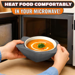Load image into Gallery viewer, 4 Pcs Microwave Bowl Holders for Hot Food – 7.5  Gray Microwave Bowl Cozy Holders for Safe &amp; Easy Handling of Hot Bowls Saucers &amp; Cups – Machine Washable Soft Textured Fabric for Hand Protection