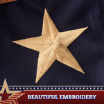 Load image into Gallery viewer, G128  5 Pack: USA Tea Stained Pleated Fan Flag 3x6FT Embroidered Polyester Stars and Stripes