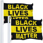 Load image into Gallery viewer, Black Lives Matter (Black/Yellow) Flag 3x5 Ft 2Pack Printed 150D Polyester By G128