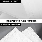 Load image into Gallery viewer, G128 Combo Pack: 6 Feet Tangle Free Spinning Flagpole (Silver) Solid White Flag 3x5 ft Printed 150D Brass Grommets (Flag Included) Aluminum Flag Pole