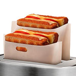 Load image into Gallery viewer, 12Pcs Non Stick Toaster Bags Reusable – 6.7 x7.5  Grilled Cheese Bags Heat Resistant &amp; Easy to Clean  Mess Free Toasting Sandwiches Panini &amp; More  Compatible with Toaster Oven Microwave &amp; Grill