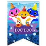 Load image into Gallery viewer, Happy Birthday Banner Garland Shark Theme Party Supplies For Kids Baby Shower