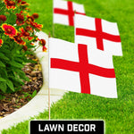 Load image into Gallery viewer, G128 24 Pack Handheld England English Stick Flags  12x18 In  Printed 150D Polyester, Country Flag, Solid Wooden Stick, Spear Gold Tip
