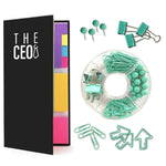 Load image into Gallery viewer, Sticky Note Tabs Set Combines Sticky Notes with Office Rubber Bands &amp; Paper Clips Stay Productive &amp; Prepared with Paper Notes That Brighten Your Desk Fun Gift for Students &amp; Professionals