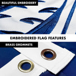 Load image into Gallery viewer, G128  6 Feet Tangle Free Spinning Flagpole (Silver) South Carolina Flag Brass Grommets Embroidered 3x5 ft (Flag Included) Aluminum Flag Pole