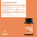 Load image into Gallery viewer, High Potency 1200mg Turmeric and Ginger Supplement Antioxidant 180 Capsules