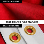 Load image into Gallery viewer, G128 Combo Pack: 5 Ft Tangle Free Aluminum Spinning Flagpole (Black) &amp; Solid Red Color Flag 2x3 Ft, LiteWeave Pro Series Printed 150D Polyester  Pole with Flag Included