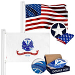 Load image into Gallery viewer, G128 Combo Pack: American USA Flag ToughWeave Series 2x3 Ft Single Sided &amp; US Army Flag Double Sided 2x3 Ft Double ToughWeave Series  Both Embroidered Polyester, Brass Grommets