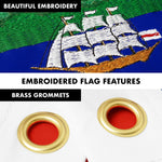Load image into Gallery viewer, G128 Combo Pack: 6 Ft Tangle Free Aluminum Spinning Flagpole (Black) &amp; Costa Rica Costa Rican Flag 3x5 Ft, ToughWeave Series Embroidered 300D Polyester  Pole with Flag Included
