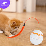 Load image into Gallery viewer, Interactive Cat Toy Dino Egg White Automatic Toy with 360 Degree Rotation Auto