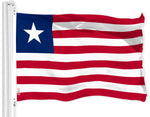 Load image into Gallery viewer, G128 Liberia Liberian Flag  3x5 Ft  LiteWeave Pro Series Printed 150D Polyester  Country Flag, Indoor/Outdoor, Vibrant Colors, Brass Grommets, Thicker and More Durable Than 100D 75D Polyester