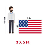 Load image into Gallery viewer, MULTI PACK: American Flag 210D Embroidered Polyester 3x5 Ft   100 PACK