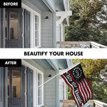 Load image into Gallery viewer, G128 Combo Pack: 6 Ft Tangle Free Aluminum Spinning Flagpole (White) &amp; We the People American Flag 3x5 Ft, LiteWeave Pro Series Printed 150D Polyester  Pole with Flag Included