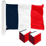 Load image into Gallery viewer, G128  10 Pack: Navy Blue NEW France French Flag  3x5 feet  Printed 150D  Indoor/Outdoor, Vibrant Colors, Brass Grommets, Quality Polyester, Much Thicker More Durable Than 100D 75D Polyester