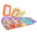Load image into Gallery viewer, Weekly Pill Organizer 1 time a Day Pill Box 7 Day with Enhanced Waterproof Seal Large compartments Hold Big Vitamins &amp; Supplements Upgraded Locking lids for Home &amp; Travel use Durable Hard case