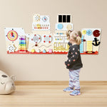 Load image into Gallery viewer, Cateam Sensory Wall Panel for Kids Activity Wall Busy Board for Toddlers and preschoolers. 16in1 Learning Activity Center. Wooden Montessori Toys for Education and Early Development Ship