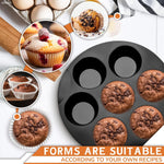 Load image into Gallery viewer, Silicone Muffin Pan   Silicone Cupcake Molds for Baking Egg Bites Mold Nonstick 7 Cups Air Fryer Muffin Pan for Baking Egg Bite Tart Mini Cupcake Chocolate and Quiche  Reusable Dishwasher Safe