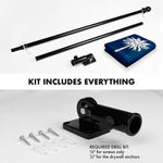 Load image into Gallery viewer, G128 Combo Pack: 6 Feet Tangle Free Spinning Flagpole (Black) South Carolina SC State Flag 3x5 ft Printed 150D Brass Grommets (Flag Included) Aluminum Flag Pole