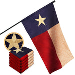 Load image into Gallery viewer, G128 5 Pack: Texas TeaStained Flag  1x1.5 Ft  ToughWeave Pro Series Pole Sleeve Embroidered 420D Polyester  Embroidered Design, Indoor/Outdoor, High Quality, NO Flagpole Included