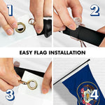 Load image into Gallery viewer, Combo Pack: 6 Feet Tangle Free Spinning Flagpole (Black) Utah UT State Flag 3x5 ft Printed 150D Brass Grommets (Flag Included) Aluminum Flag Pole