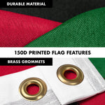 Load image into Gallery viewer, Flag Pole 6FT Silver Tangle Free &amp; Kenya Kenyan Flag 3x5 Ft Combo Printed 150D Polyester By G128