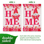 Load image into Gallery viewer, Garden Flag Happy Valentine's Day Gnome Holding Love Sign 12x18 Blockout Fabric