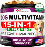 Load image into Gallery viewer, Dog Multivitamin Chewable with Glucosamine   Dog Vitamins and Supplements   Senior &amp; Puppy Multivitamin for Dogs   Pet Joint Support Health   Immunity   Mobility   Energy   Gut   Skin   120 Chews