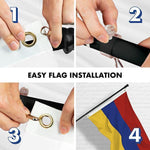 Load image into Gallery viewer, G128 Combo Pack: Flag Pole 6 FT Black Tangle Free &amp; Armenia Armenian Flag 3x5 FT Printed 150D Polyester