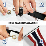 Load image into Gallery viewer, G128 Combo Pack: 6 Feet Tangle Free Spinning Flagpole (Black) Thailand Thai Flag 3x5 ft Printed 150D Brass Grommets (Flag Included) Aluminum Flag Pole